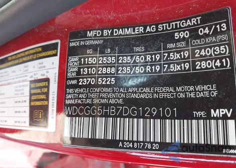 2013 Mercedes-Benz Glk 350 z USA, uszkodzony, nr VIN WDCGG5HB7DG129101